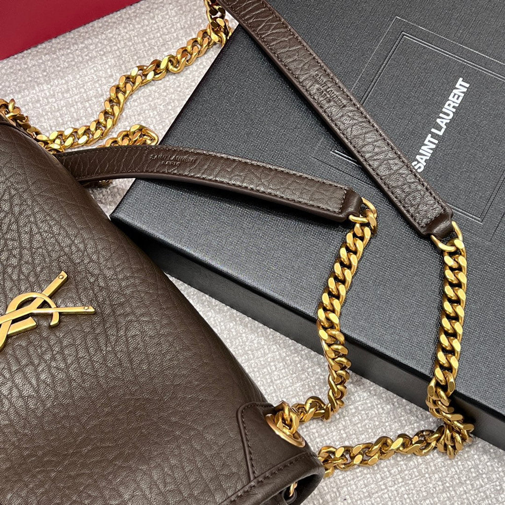 YSL Handbag 28 Taupe Pattern Lambskin