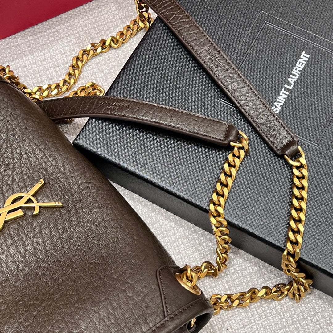 YSL Handbag 28 Taupe Pattern Lambskin