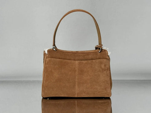 Balenciaga Small Rodeo Bag 29 Brown Suede Sliver Hardware