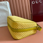 Gucci 2026 Half Horsebit Bag 38cm Yellow Suede Leather 277350