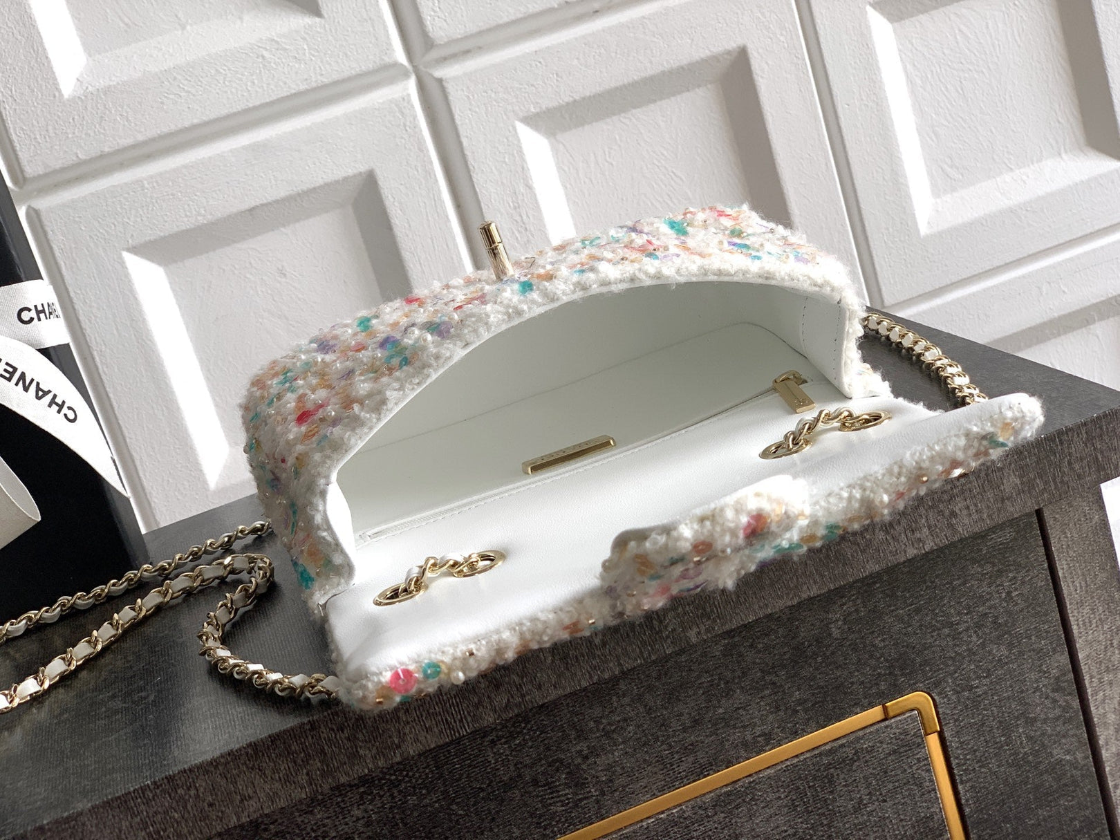 Chanel 2026 Flap Bag 20cm Multicolor Sequin Leather
