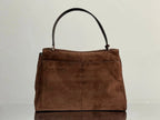 Balenciaga Large Rodeo Bag 40 Coffee Brown Suede Sliver Hardware