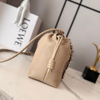 Loewe Flamenco Clutch Bag Beige Calfskin 280513