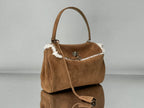 Balenciaga Small Rodeo Bag 29 Brown Suede Sliver Hardware