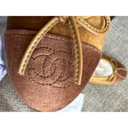CC Cambon Ballet Flats Camel Velvet