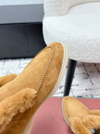 LP 26SS Open Walk Ankle Boot Yellow Suede Fur 617391
