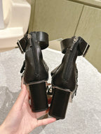 CD 26s High Heel Sandal 65 Black Sheepskin 661537