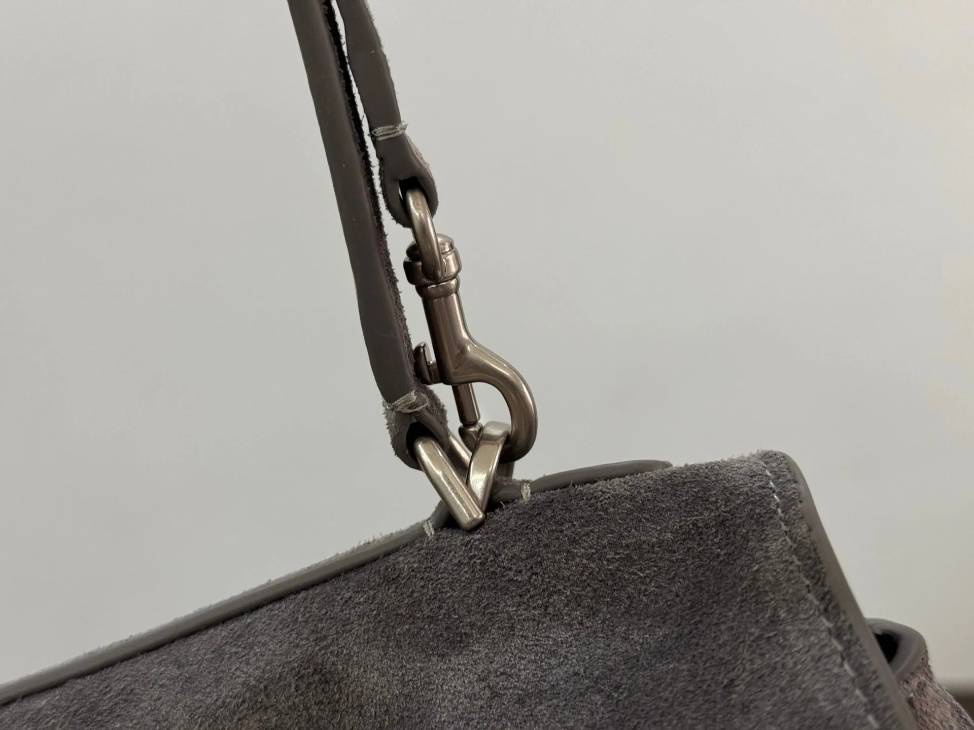 Balenciaga LargeBag 40 Olive Green Suede Sliver Hardware