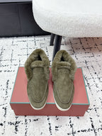 LP 26SS Open Walk Ankle Boot Green Suede Fur 617390