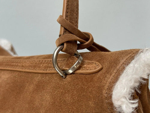 Balenciaga Small Rodeo Bag 40 Brown Suede Sliver Hardware