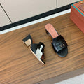 HIGH HEEL IN BLACK LAMBSKIN OSTRICH SKIN