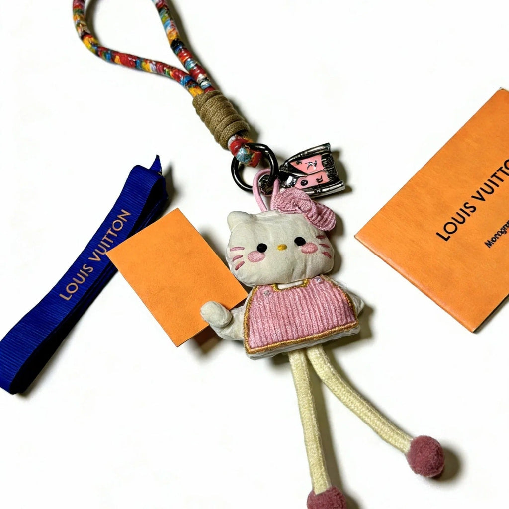 LV Hello Kitty Cream Pink Charm