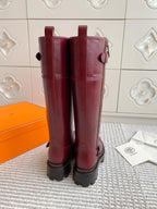 HM JAIME BOOT IN BURGUNDY RED CALFSKIN