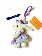 LV Plush Bunny Bag Charm