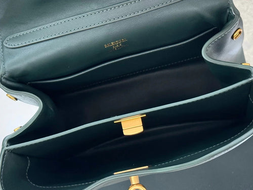Balenciaga Large Bag 40 Dark Green Calfskin Gold Hardware