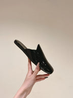 PRA 2026S Flats Mule Black Patent Leather 657680
