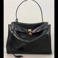 Balenciaga Large Rodeo Bag 40 Black Crocodile Skin Gold Hardware
