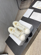 CD 26 Classic Sneaker White Gold Fabric Wool Jacquard 614453