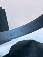 CC BELT 30 MM IN BLACK CALFSKIN PEARL LOGO