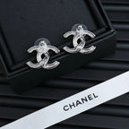 CC 25S DOUBLE C IN METAL EARRINGS