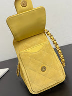Chanel 2026 Hobo Bag 22cm Yellow Suede