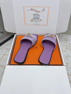 HM 26ss Oasis Sandals Purple Suede Cowhide 625147