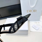 CD 26 Slingback 85 Black Mesh Leather 622212