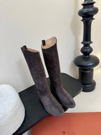 LP 26SS High Boot Dark Brown Suede 580942