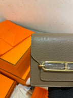 HM RoulisSlim Wallet 12.7 Taupe Calfskin Ghw