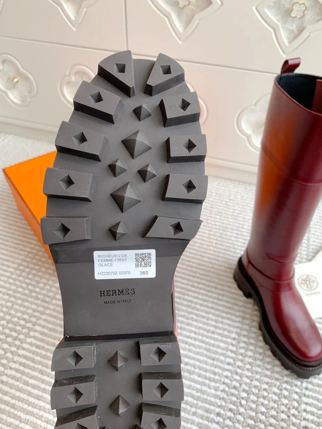HM JAIME BOOT IN BURGUNDY RED CALFSKIN