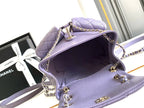 CHANEL 25S BACKPACK 17.5 CM IN PURPLE LAMBSKIN