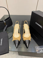 CC 26s Slingback 65 Brown Black Suede Cowhide 651327