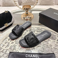 CC 26s Platform Slippers Black Sheepskin 627069