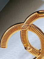 CC BELT 30MM IN GOLD SMOOTH CALFSKIN GOLD MIX WHITE HARDWARE