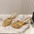 CC 26s Floral High Heel Slippers 75 Sheepskin 658446