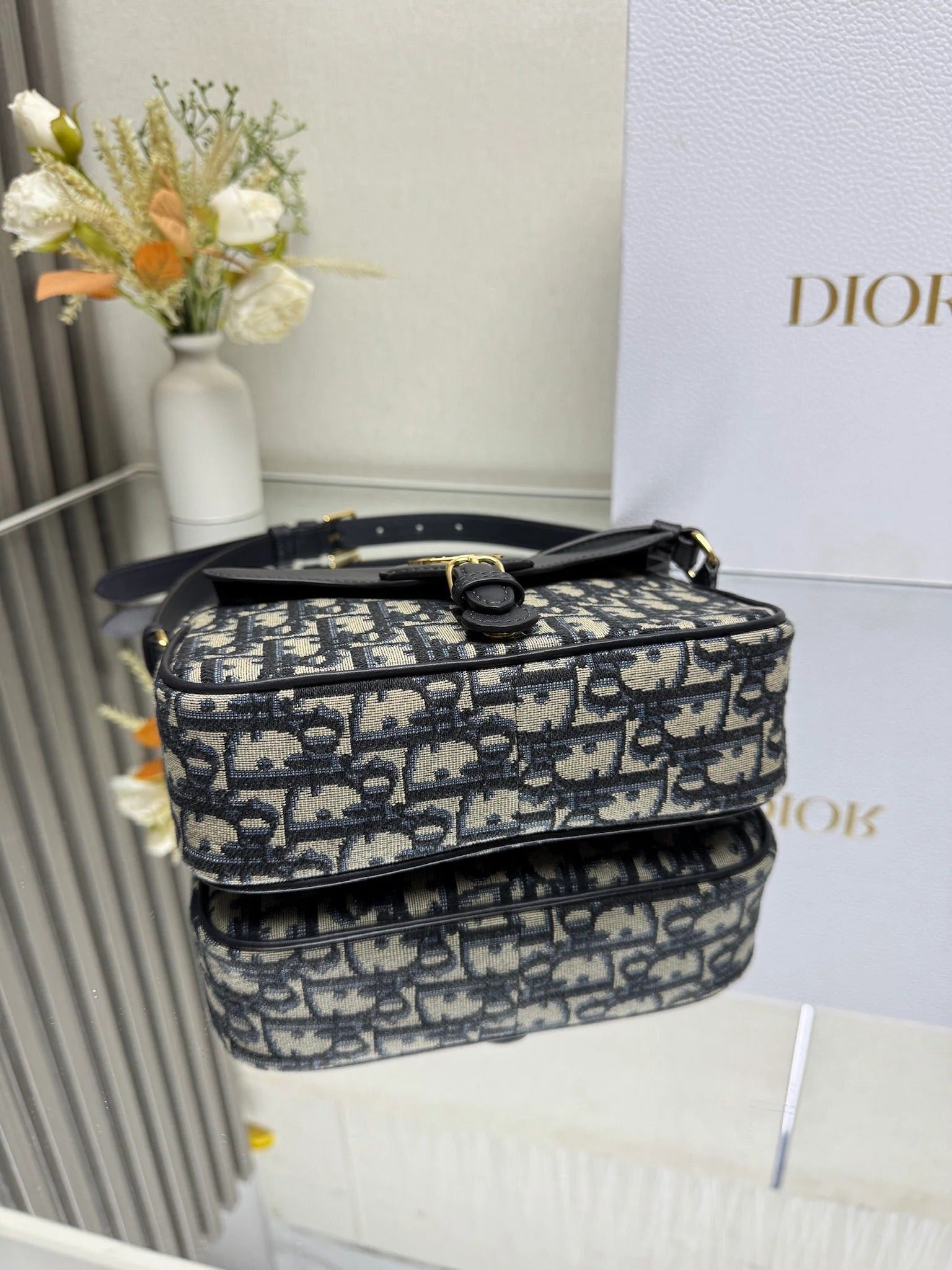 Dior 2026 Bobbi Bag 20cm Black Fabric Leather
