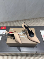 CL 26SS Slingback 100 Beige Patent Leather 613987