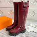 HM JAIME BOOT IN BURGUNDY RED CALFSKIN