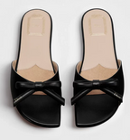 Dior 2026 Bow Slide Black Lambskin