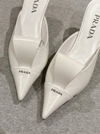 PRA 2026S High Heel Mule 80 White Sheepskin 657666