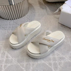 CD 26s Platform Sandals 65 White Lambskin 644288