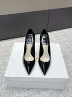 CD 26s High Heels Pump 105 Black Patent Leather 661481