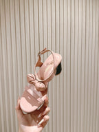 CC 26s Bow Sandals 55 Pink Cowhide 658466