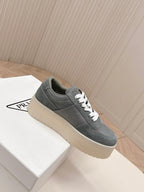 PRA 2026S Platform Sneakers 50 Dark Gray Suede Cowhide 663495