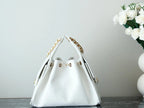 CHANEL 25S HOBO BAG 30 CM IN WHITE LAMBSKIN WITH GOLD HARDWARE