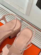 HM 25S JAM 30 HIGH-HEEL SANDAL IN PEACH PINK SUEDE