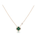 SUN PEDANT PINK GOLD 1 DIAMOND NECKLACE