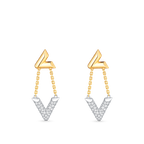 VOLT GOLD DIAMOND DROP EARRINGS