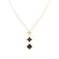 STAR AND SUN ONYX PINK GOLD NECKLACE