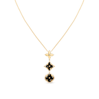 STAR AND SUN ONYX PINK GOLD NECKLACE